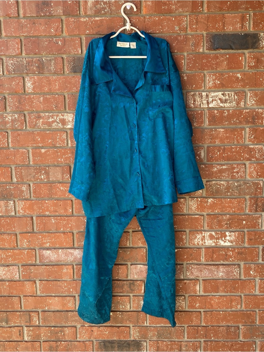 Victoria's Secret Teal Button-Up Pajama Set